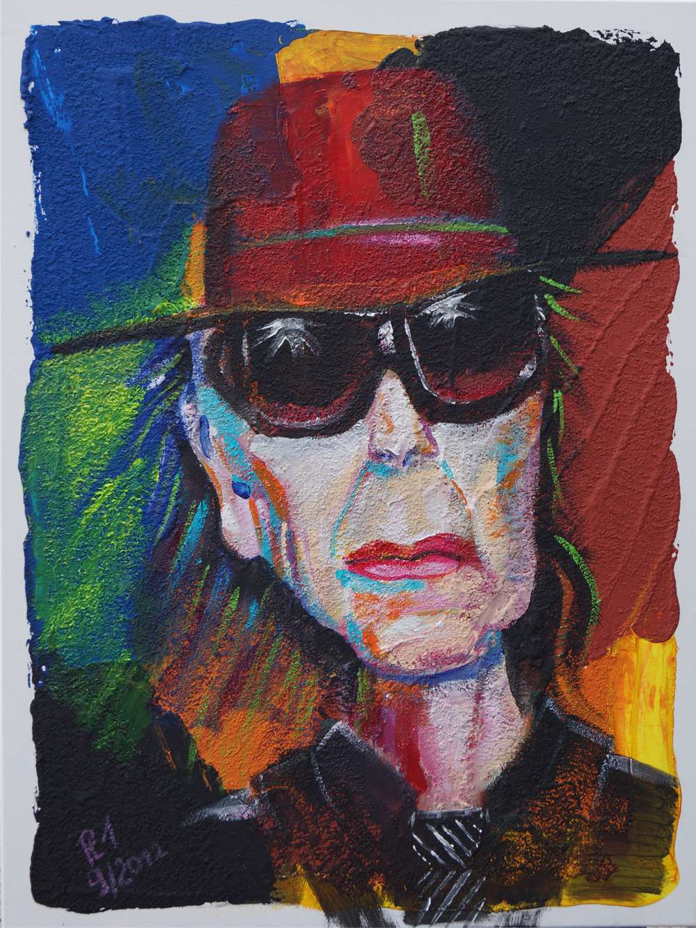 Portrait Udo Lindenberg in Acryl