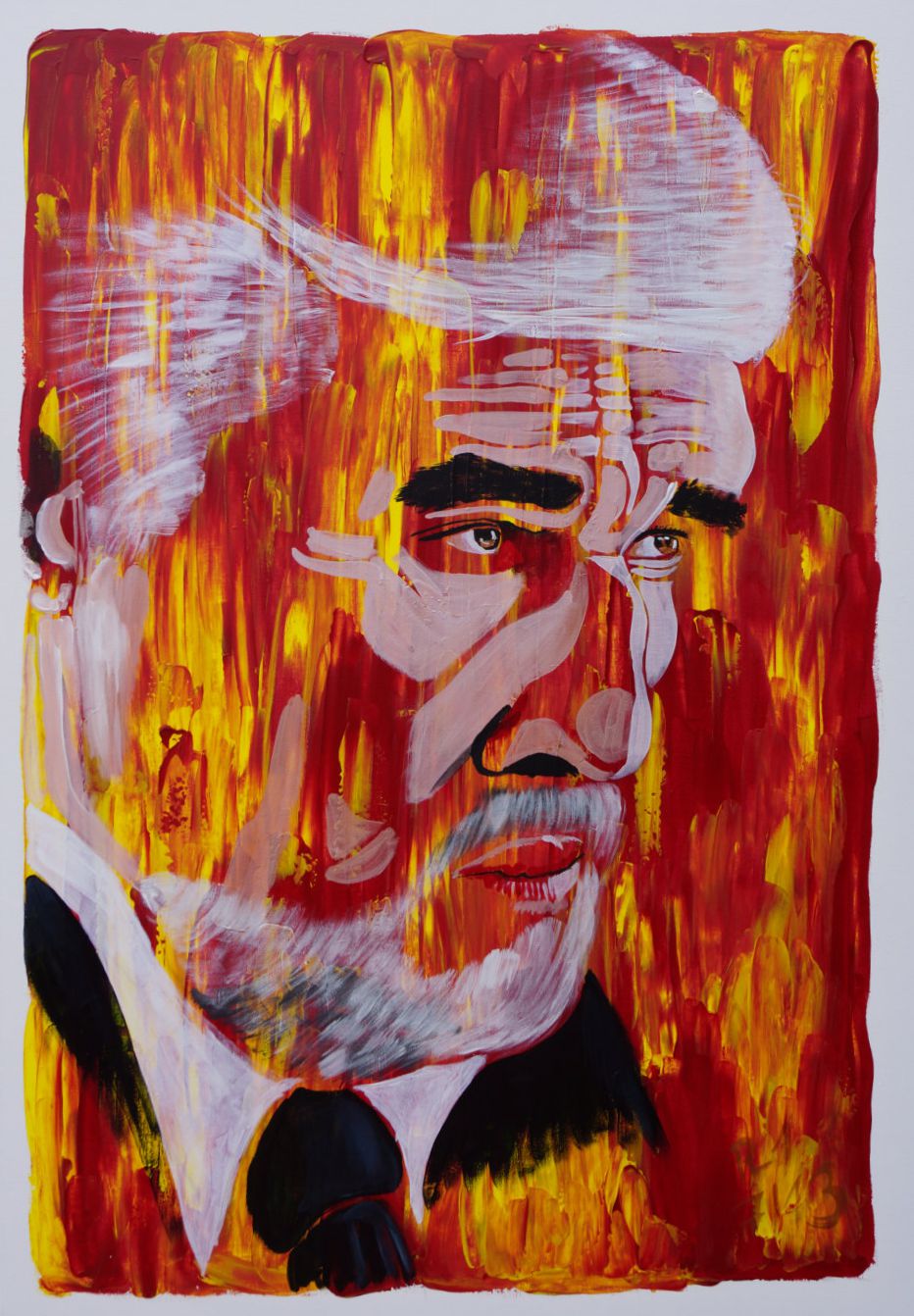 Mario Adorf, Portrait in Acryl