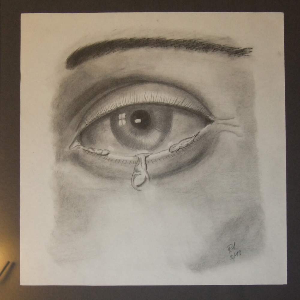 Möglichst realistisches Auge mit Bleistift gezeichnet